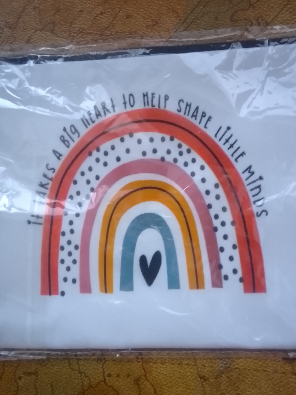 Makeup Bag- It takes a big heart to help shape little minds